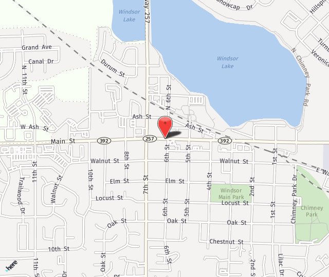 Location Map: 601 Main Street Windsor, CO 80550